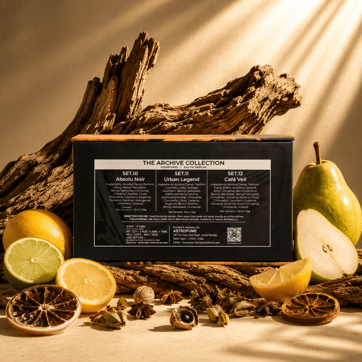 THE ARCHIVE COLLECTION SIGNATURES | Eau de Parfum Set of 3 | Fruity Smoky Woody · Fresh Aromatic Sweet · Warm Coffee Musky | 3 × 25ml - AstrofumeTHE ARCHIVE COLLECTION SIGNATURES | Eau de Parfum Set of 3 | Fruity Smoky Woody · Fresh Aromatic Sweet · Warm Coffee Musky | 3 × 25mlEAU DE PARFUMAstrofumeAstrofumeGift boxTHE ARCHIVE COLLECTION SIGNATURES | Eau de Parfum Set of 3 | Fruity Smoky Woody · Fresh Aromatic Sweet · Warm Coffee Musky | 3 × 25ml