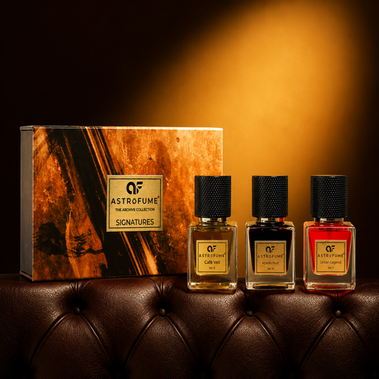 The Signatures Gift Set by Astrofume |  Archive 04 | Signatures Gift Set | 3 × 25ml luxury perfume box