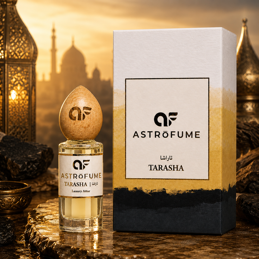 ASTROFUME TARASHA fruity floral attar perfume with premium white and gold packaging