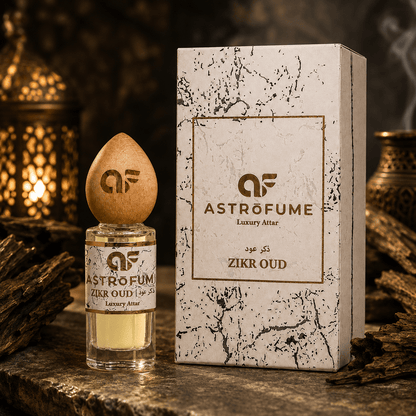 ZIKR OUD | Attar Perfume | Woody Amber | 11.5ml - AstrofumeZIKR OUD | Attar Perfume | Woody Amber | 11.5mlConcentrated PerfumeAstrofumeAstrofumeASTROFUME ZIKR OUD woody amber attar perfume with premium white marble packaging